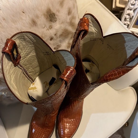 Tony Lama Exotic Dan post western boots - Picture 9 of 13